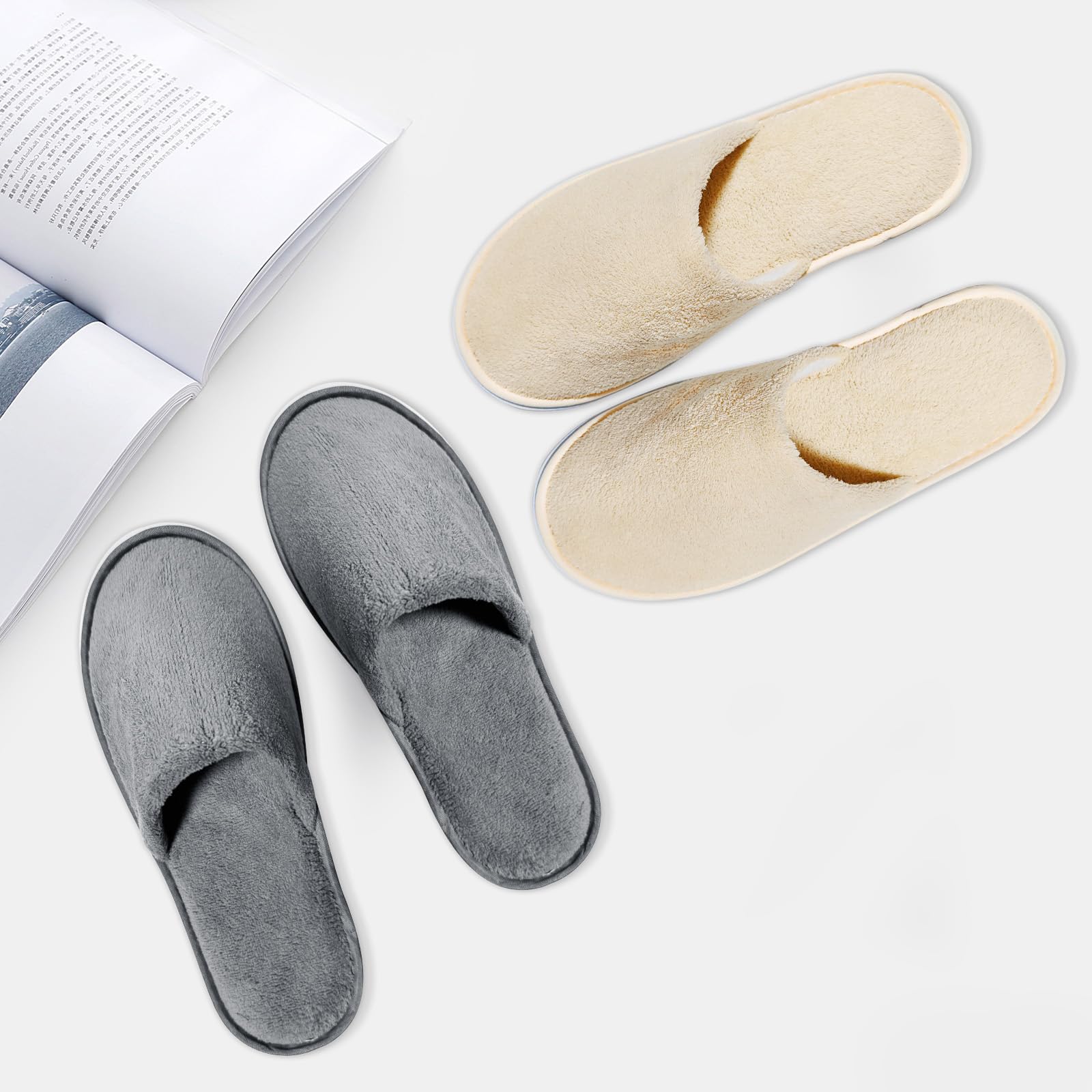 Senjunsafe guest footwear set in beige and gray