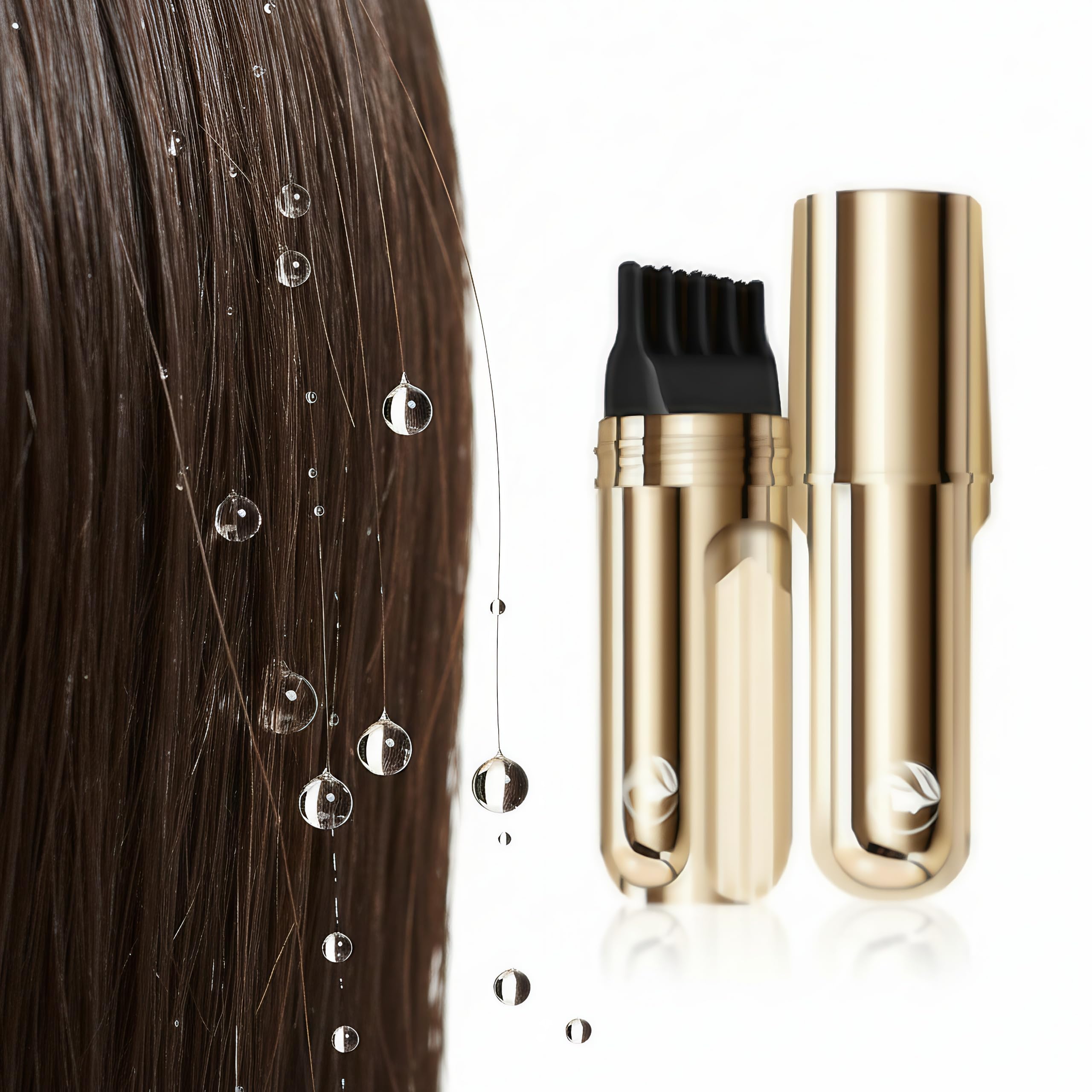 Waterproof hair touch up comb for gray hair coverage