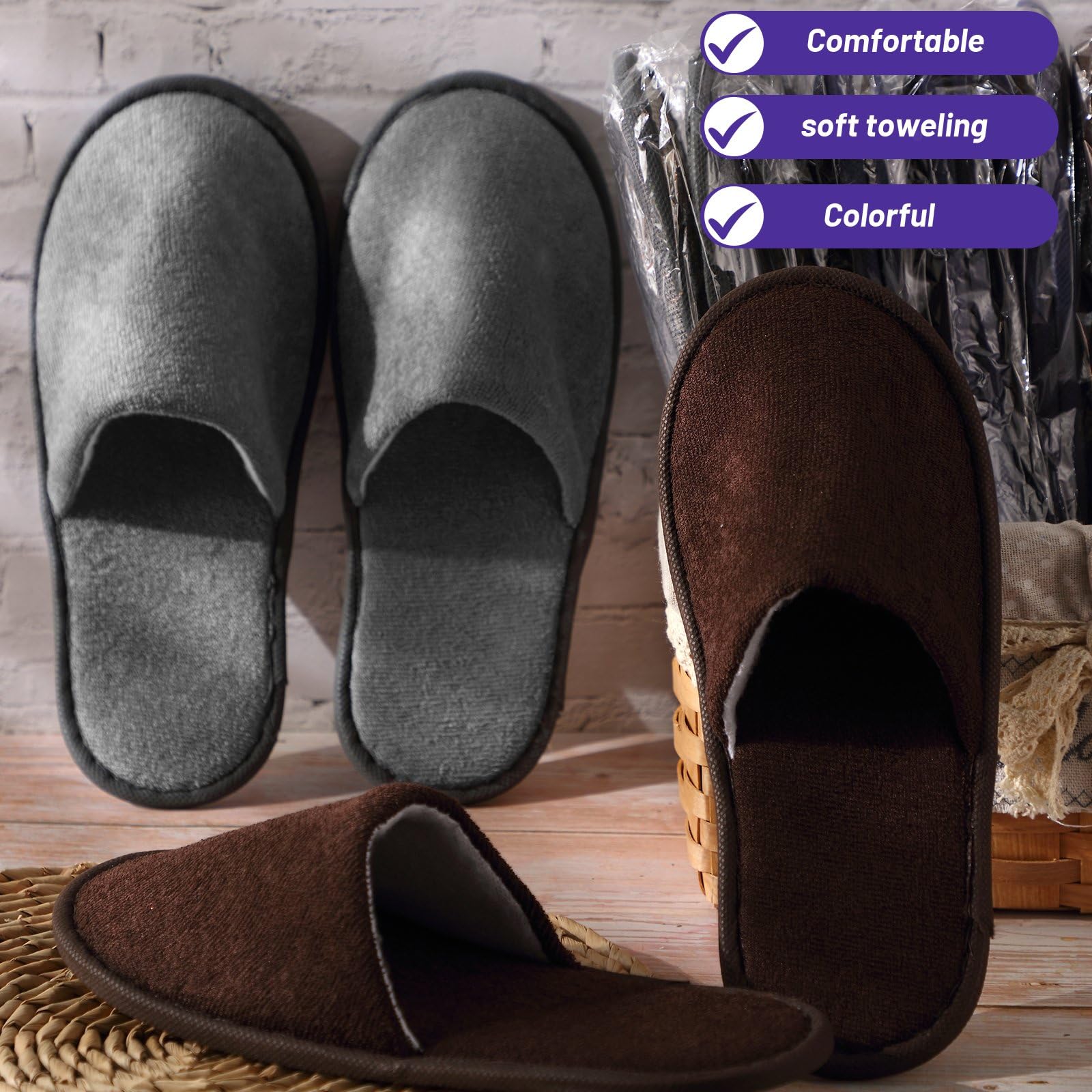Geyoga disposable slippers for home and travel use
