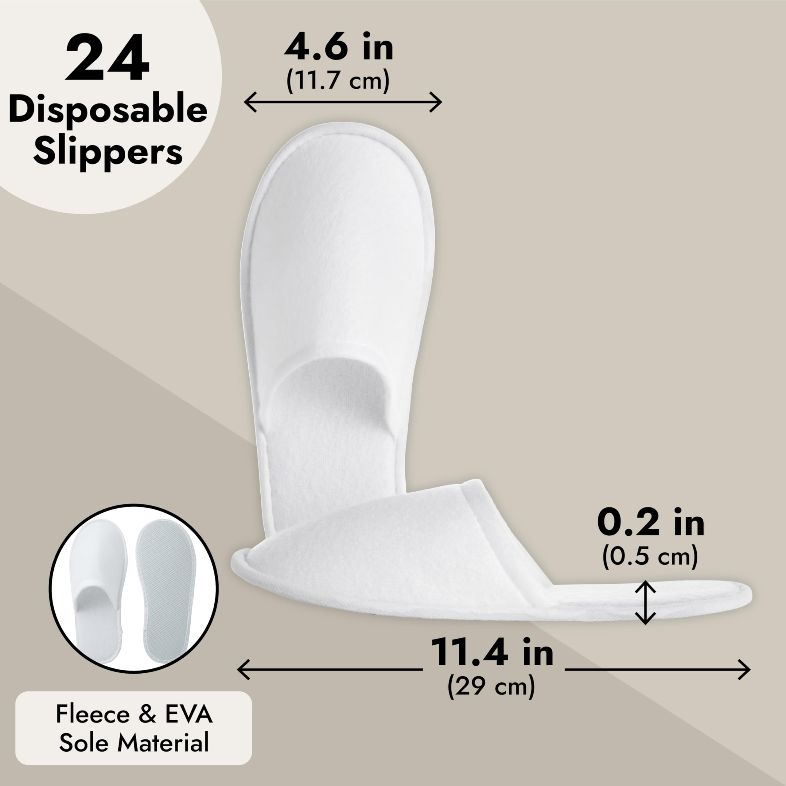 Juvale hotel slippers pack of twenty four pairs individually wrapped for premium salon use.