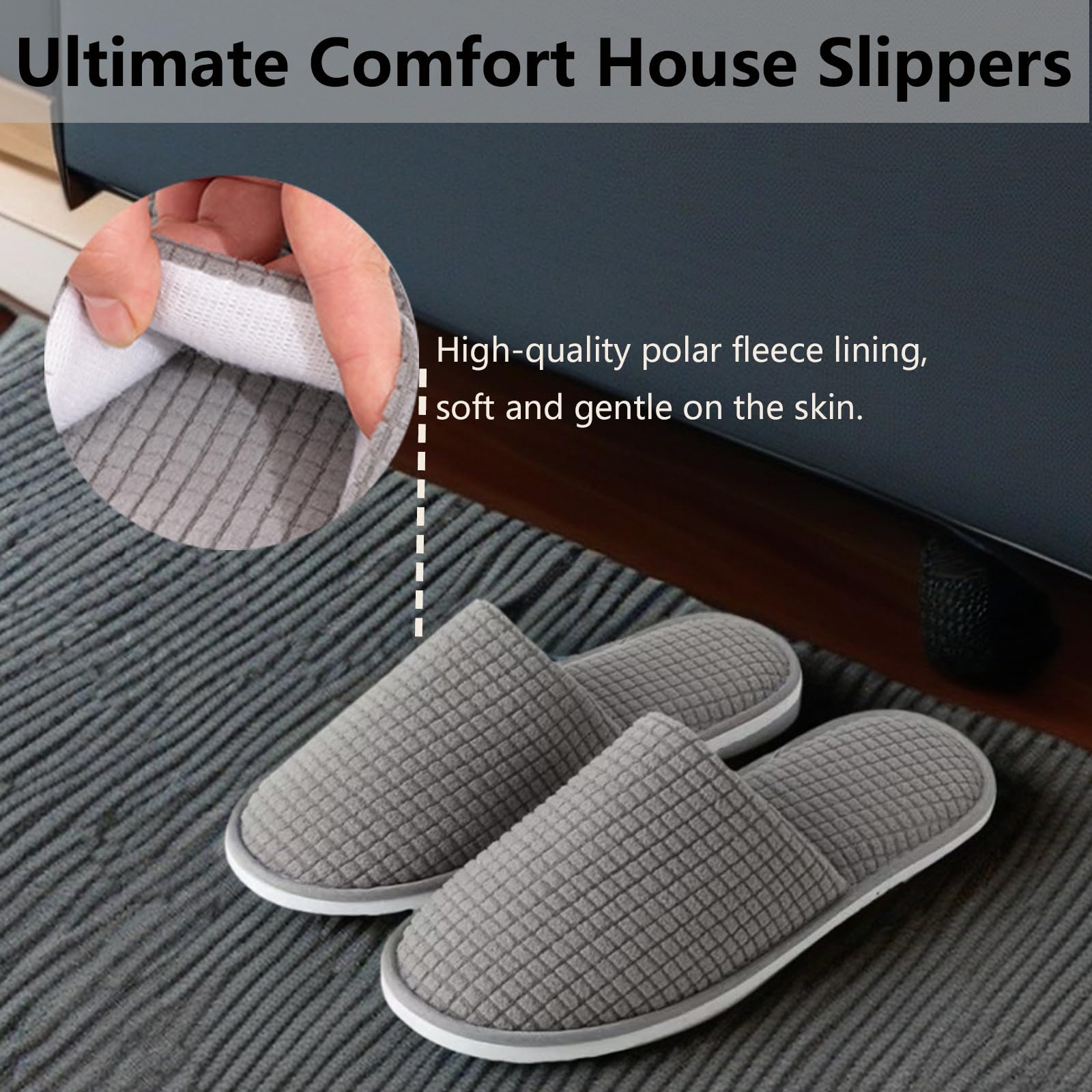 Decoue unisex disposable slippers for home and travel