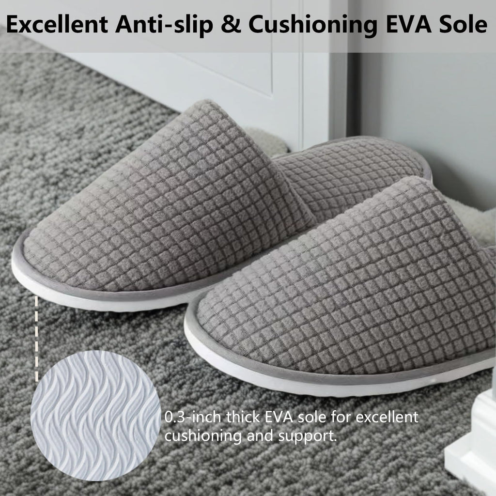 Decoue grey and beige guest slippers pack