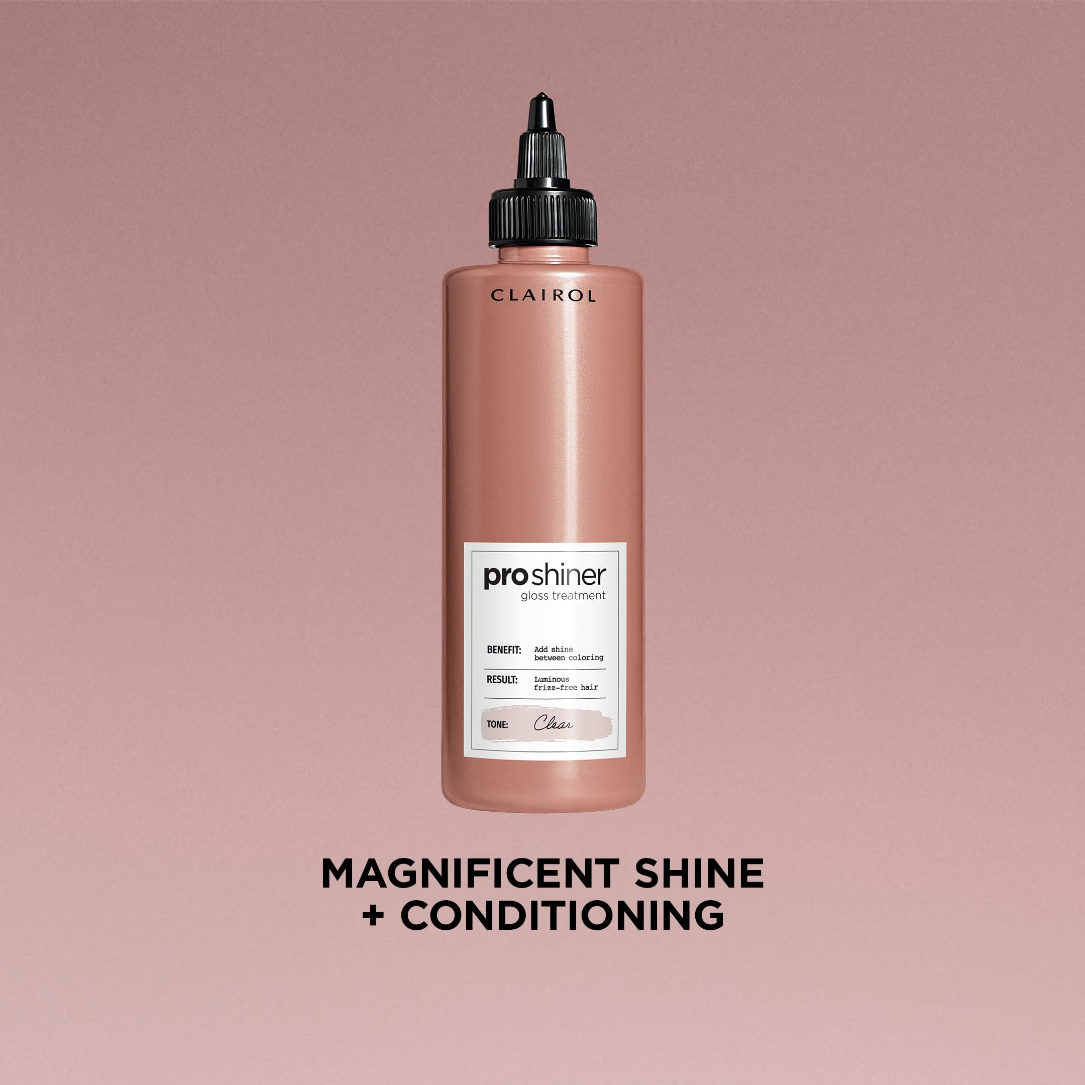 Side profile of Clairol Pro Shiner Gloss Treatment packaging