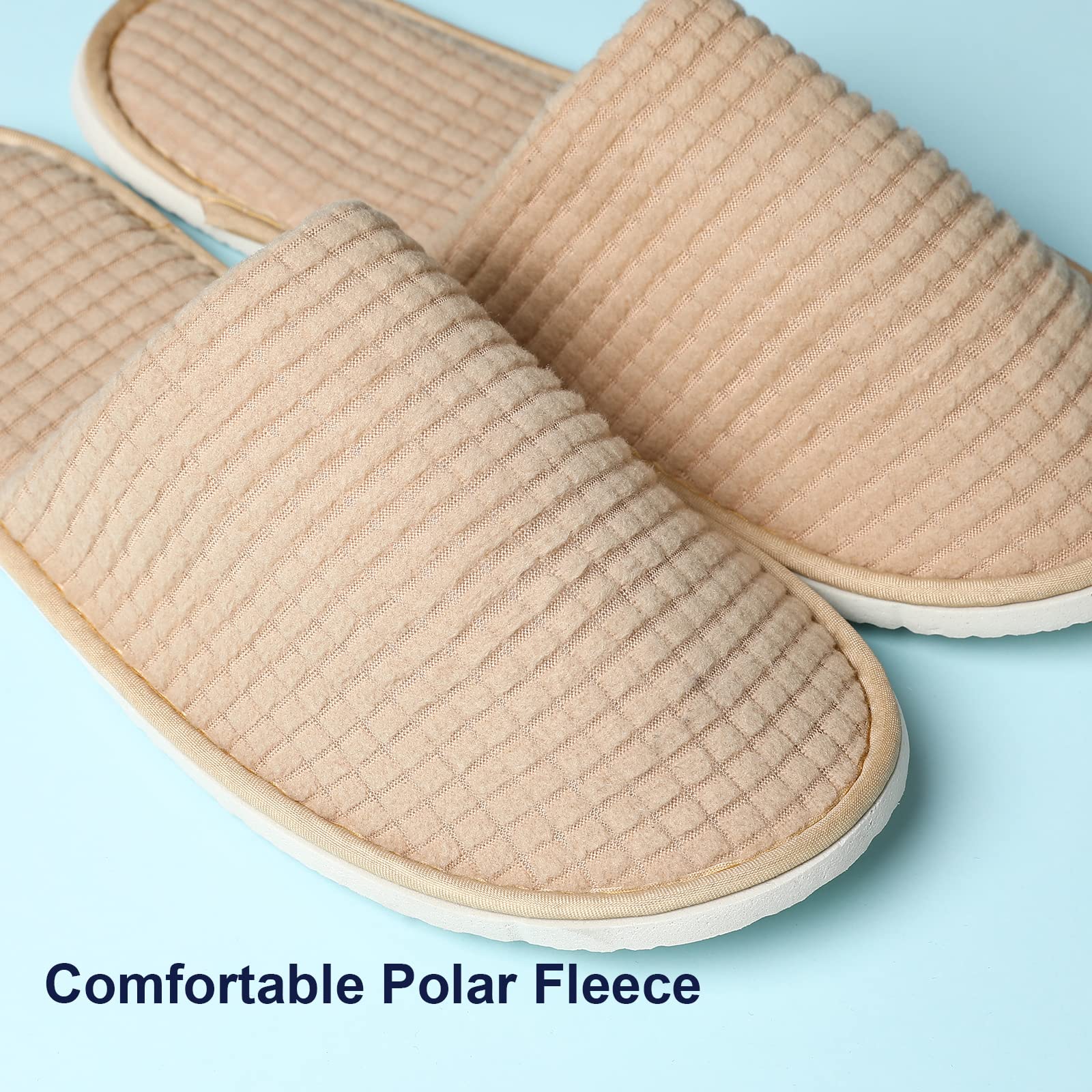 Cozyarea reusable hotel slippers in grey and beige