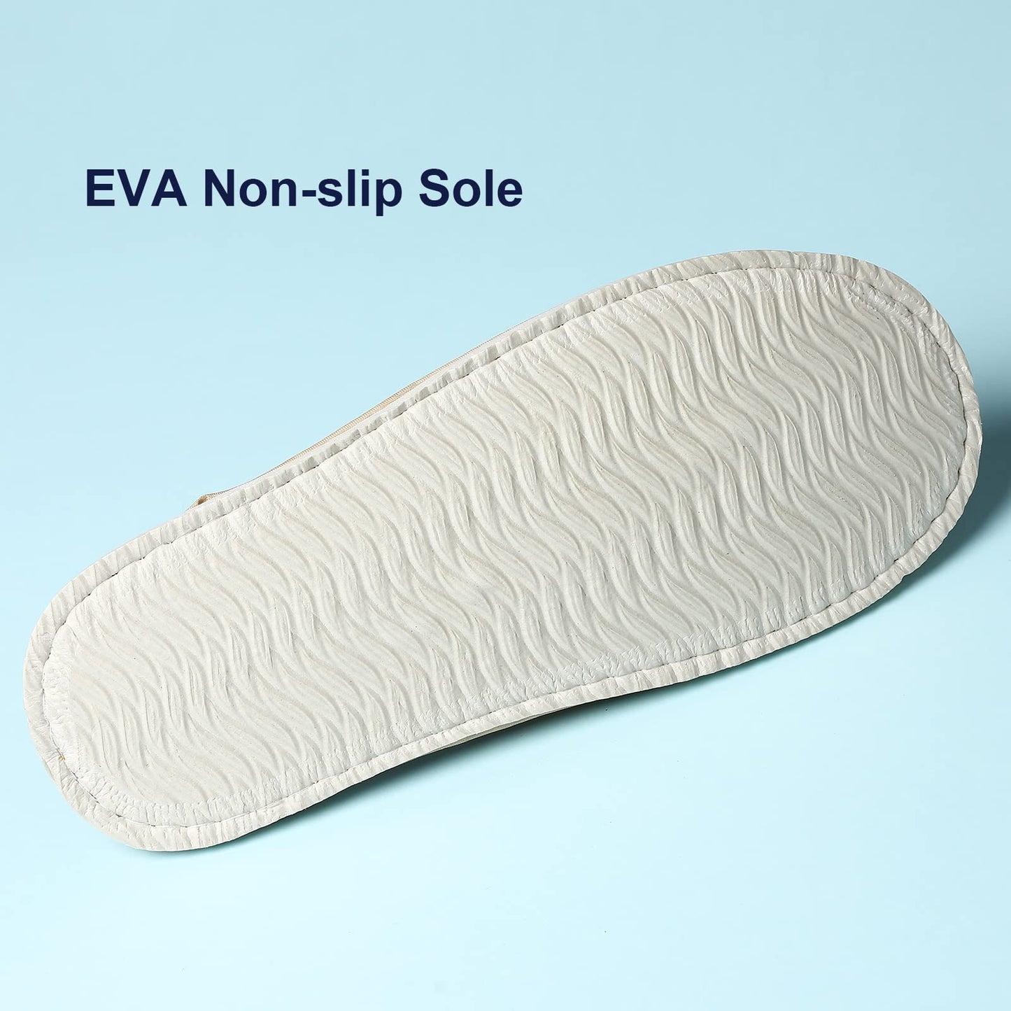 Close up of Cozyarea spa slippers polar fleece texture