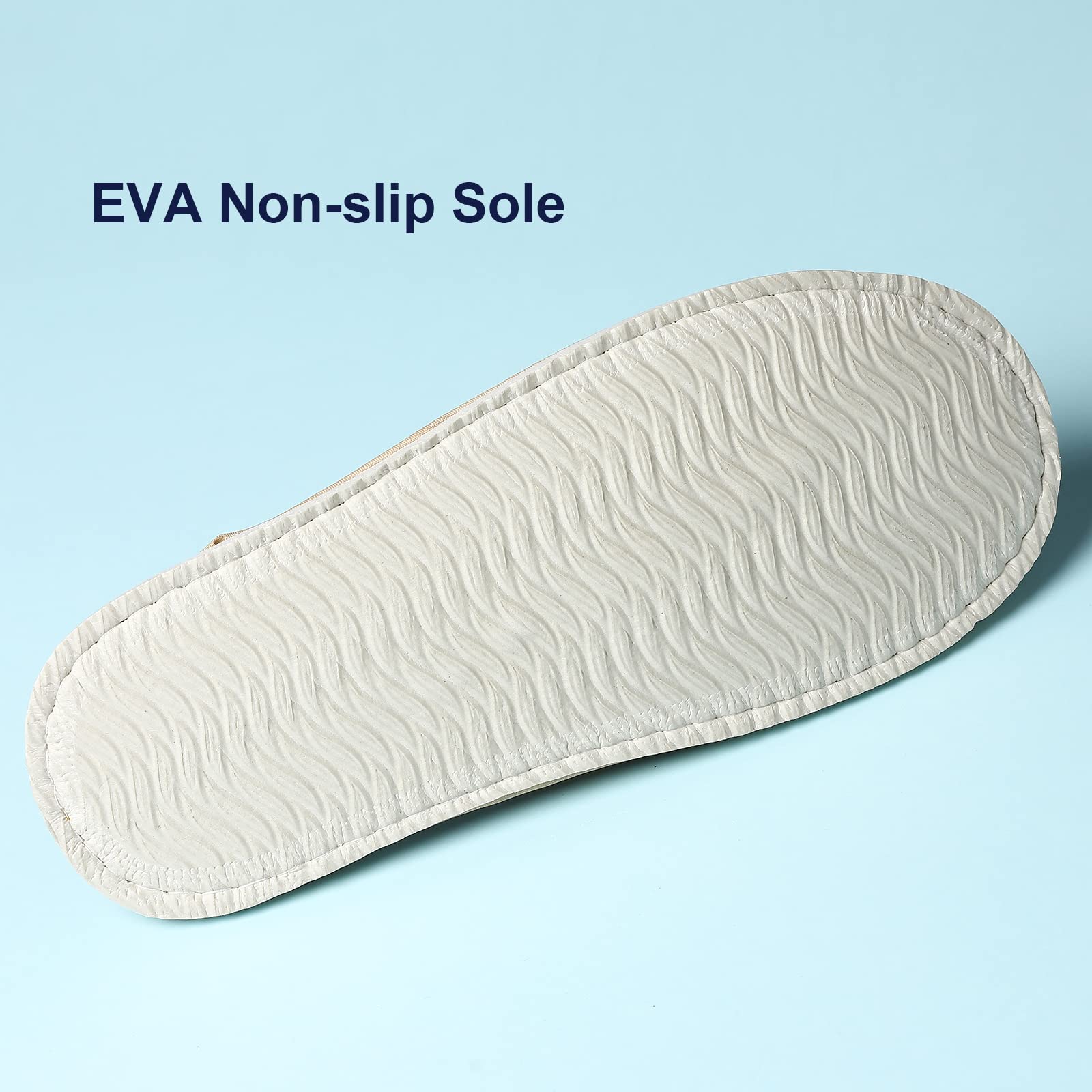 Close up of Cozyarea spa slippers polar fleece texture