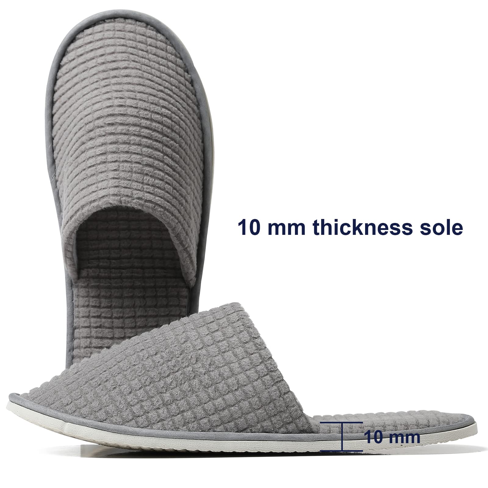 Bottom view of Cozyarea slipper showing anti-slip EVA sole