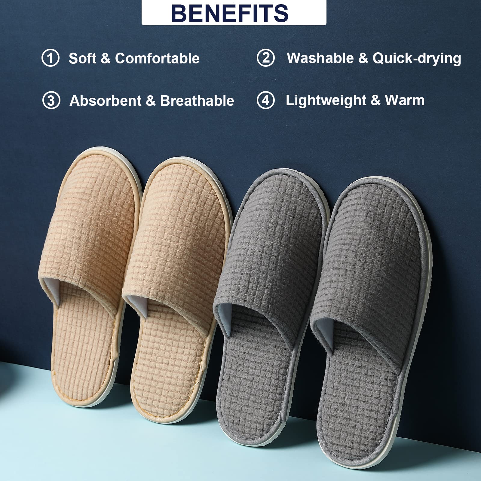 Cozyarea unisex house slippers arranged for guests