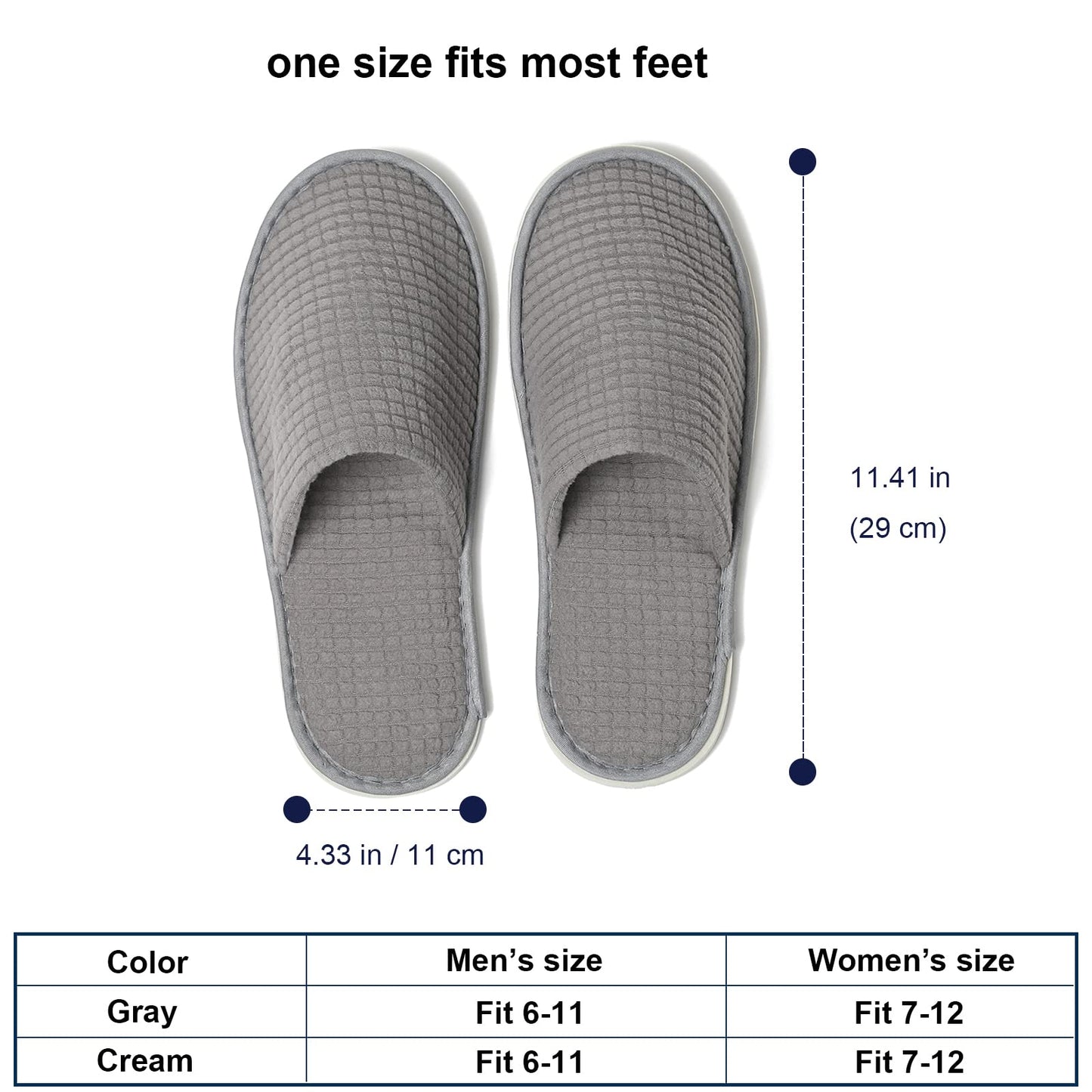 Side profile of comfortable indoor spa slippers