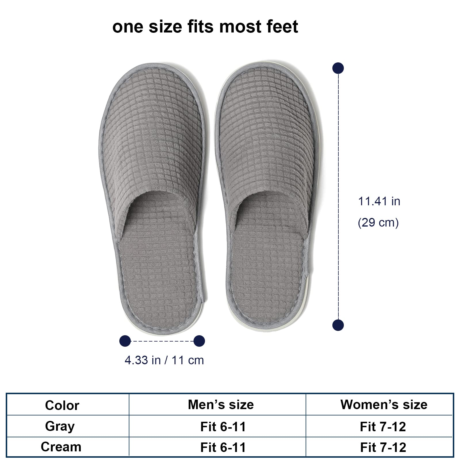 Side profile of comfortable indoor spa slippers