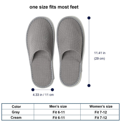 Side profile of comfortable indoor spa slippers