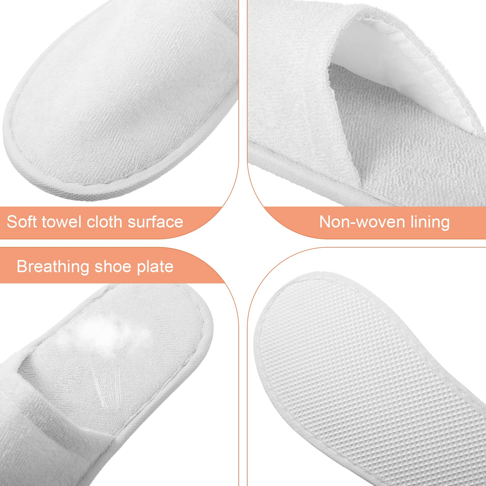 Closed toe design of Geyoga guest house slippers