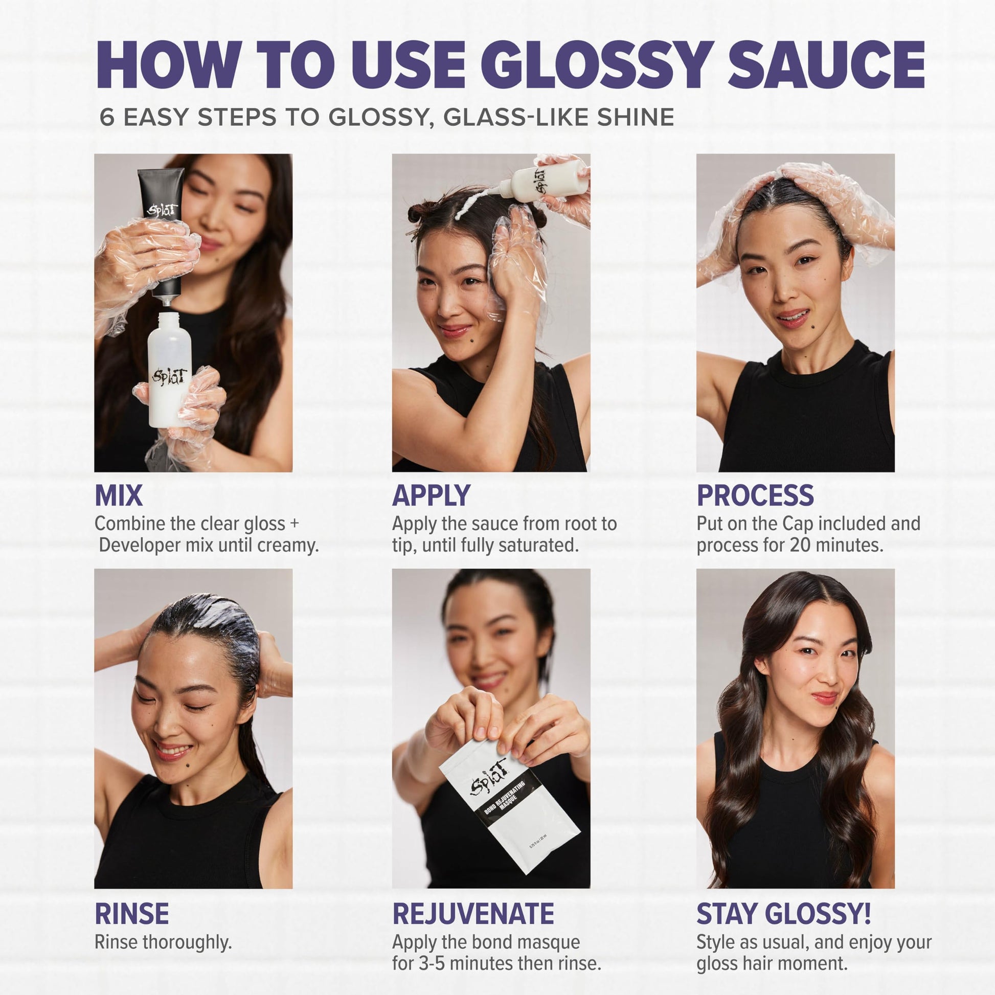Splat Glossy Sauce ammonia-free clear hair gloss packaging