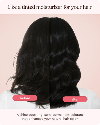 Glaze Luminous Licorice hair gloss bottle side profile