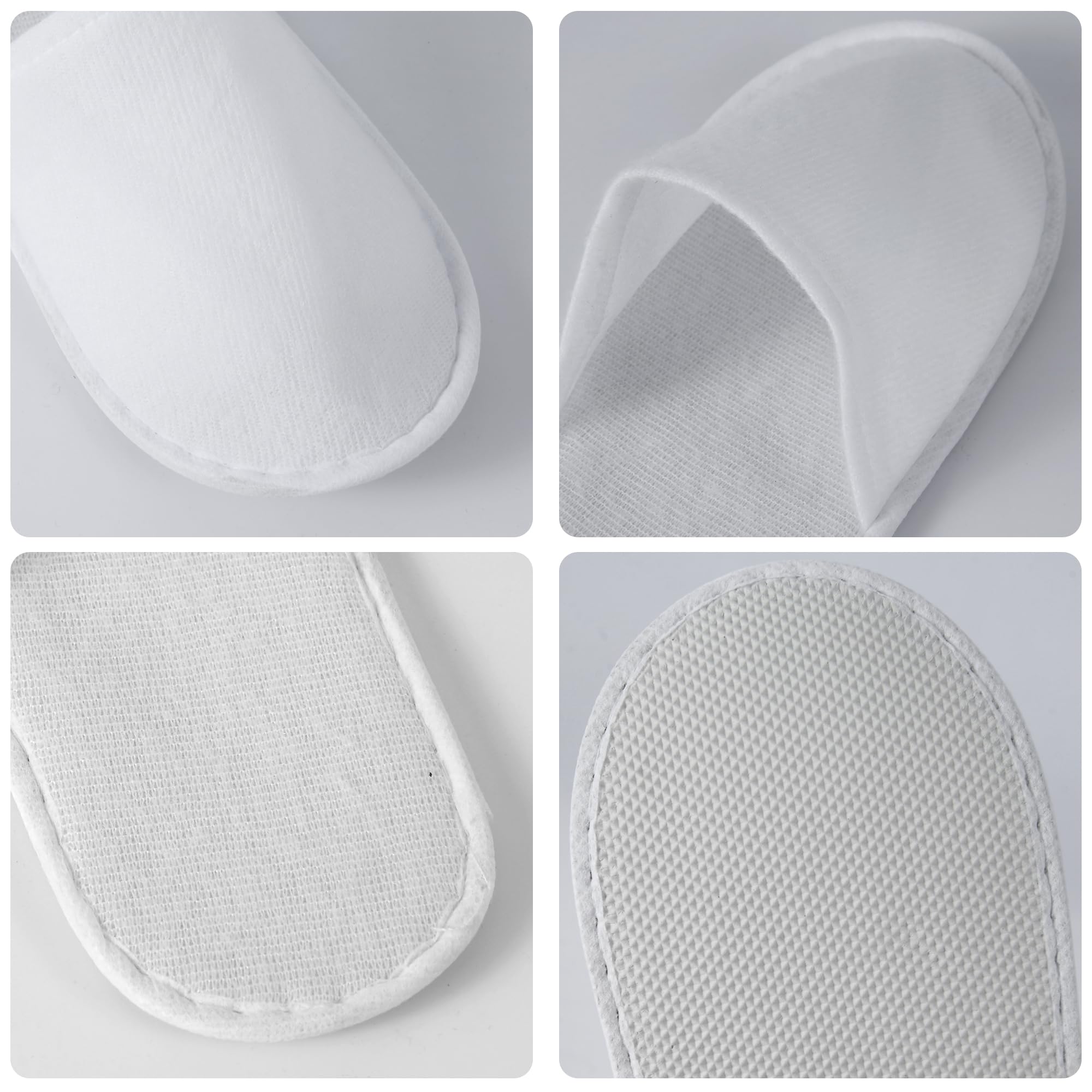 Close up of non-slip sole on UrbanRoots disposable house slippers