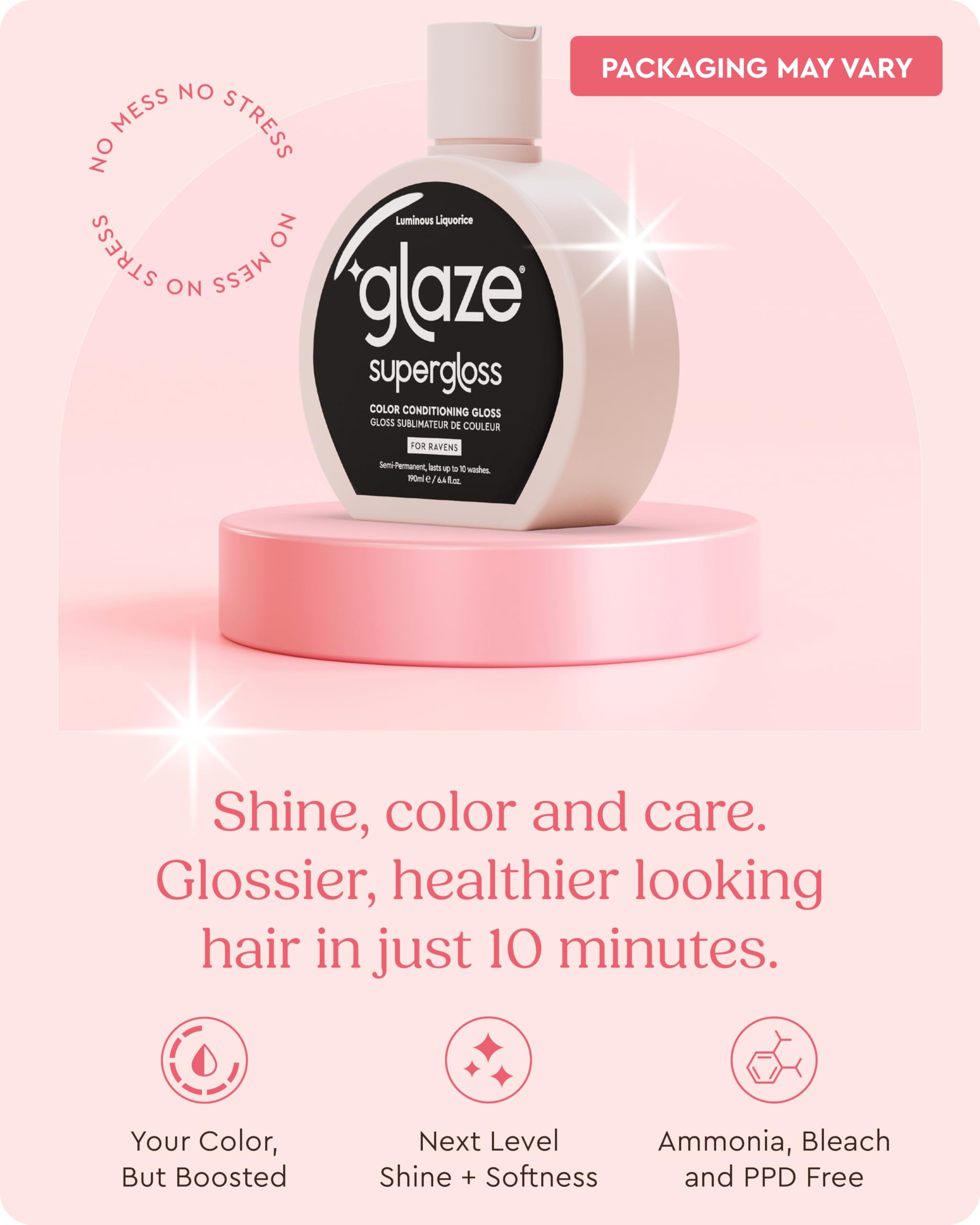 Back label of Glaze Supergloss showing ingredients and instructions