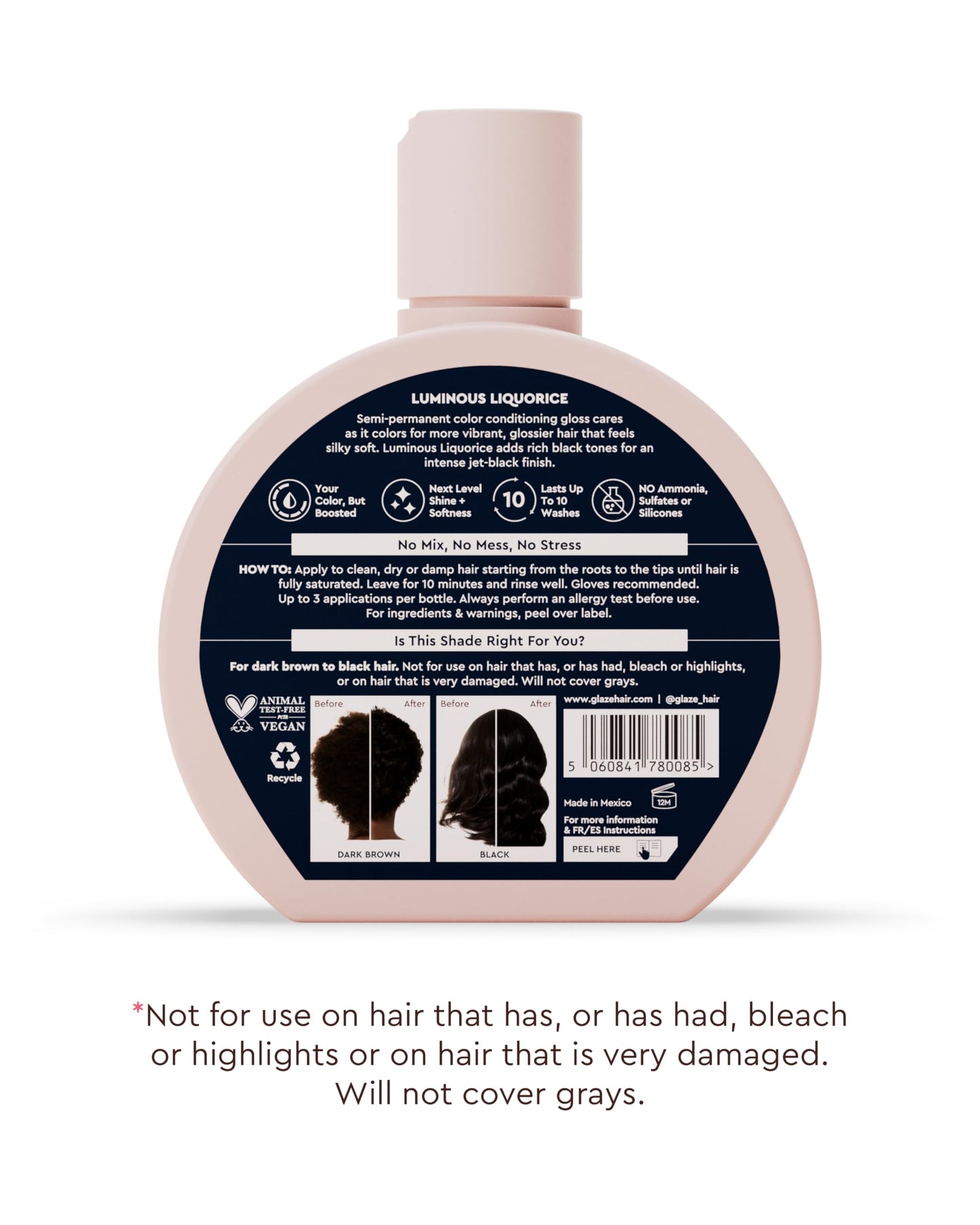 Close up of Glaze Supergloss bottle branding