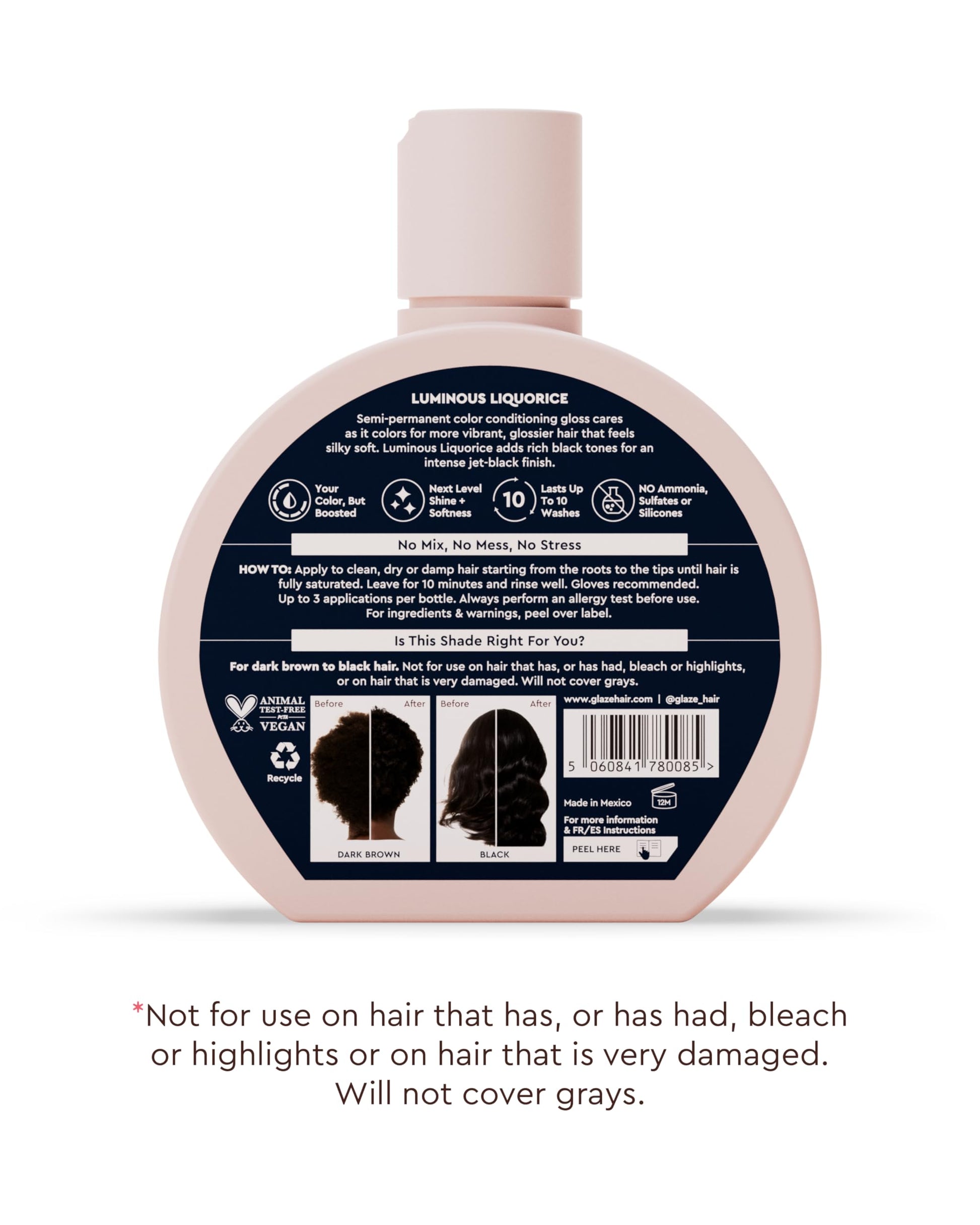 Close up of Glaze Supergloss bottle branding