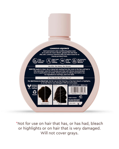 Close up of Glaze Supergloss bottle branding