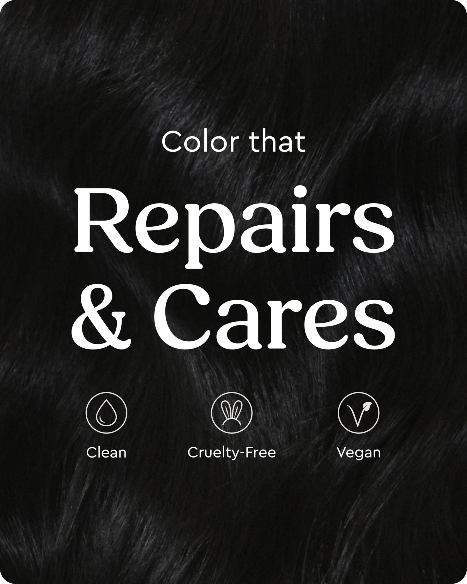 Application of Glaze hair conditioning gloss on dark hair
