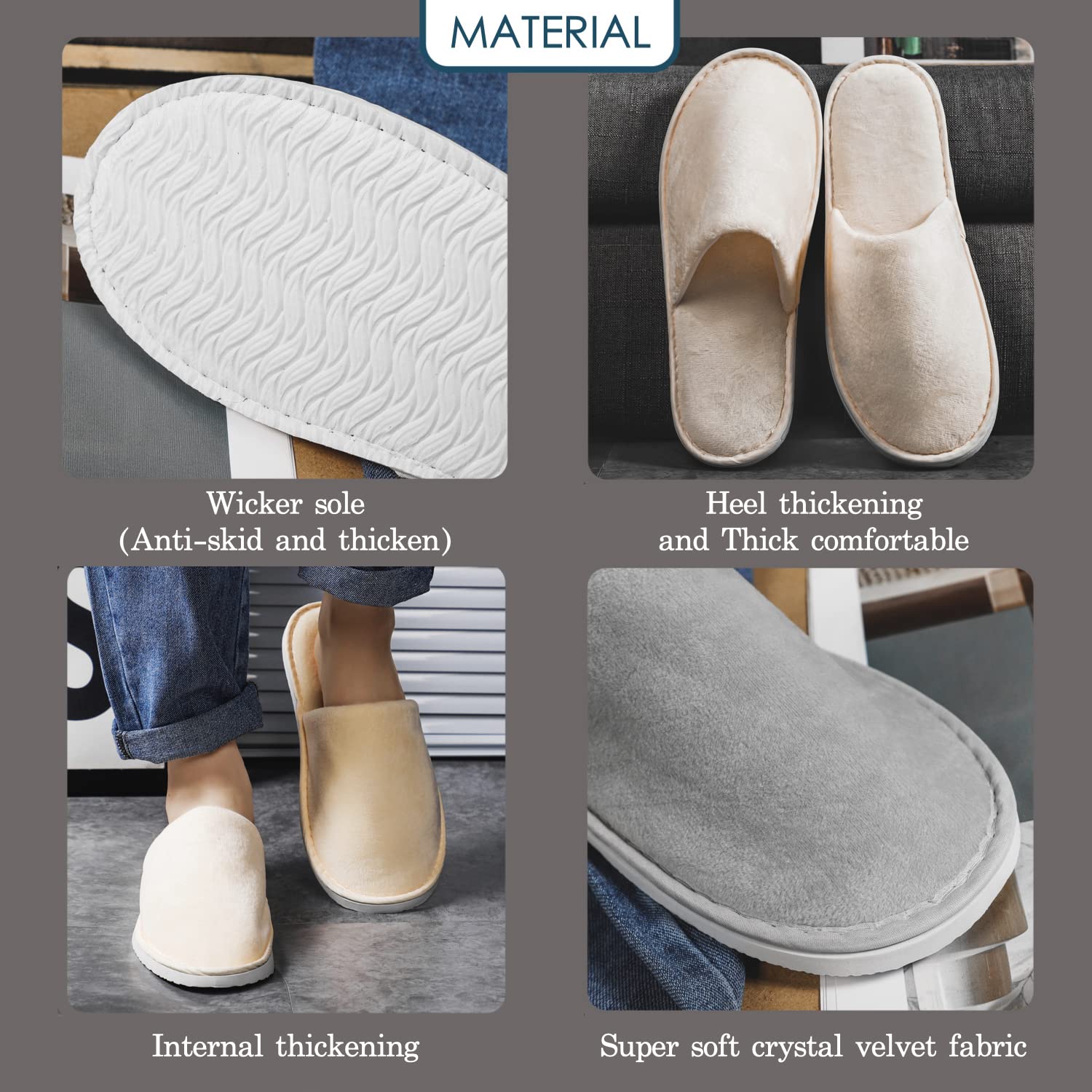 Ostadarra unisex slippers for hotel and home use