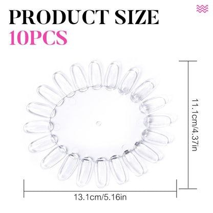 Set of 10 nail polish display wheels in ivory white