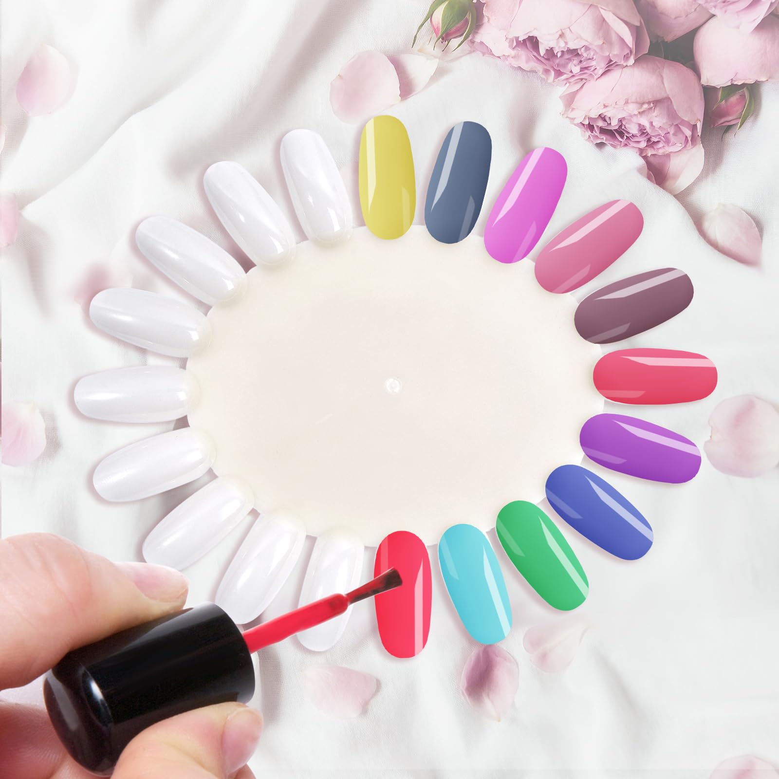 Professional nail art practice board for gel polish
