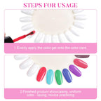 Manicure color tester wheel with 20 tips