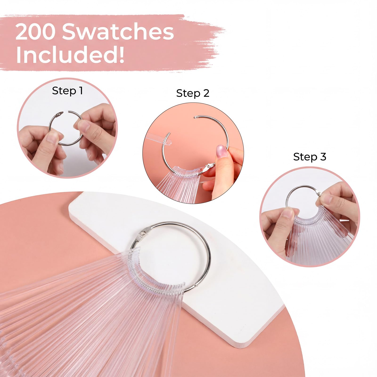 Professional nail art sample sticks set