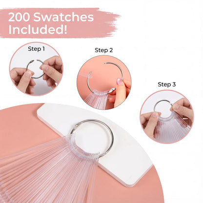 Professional nail art sample sticks set