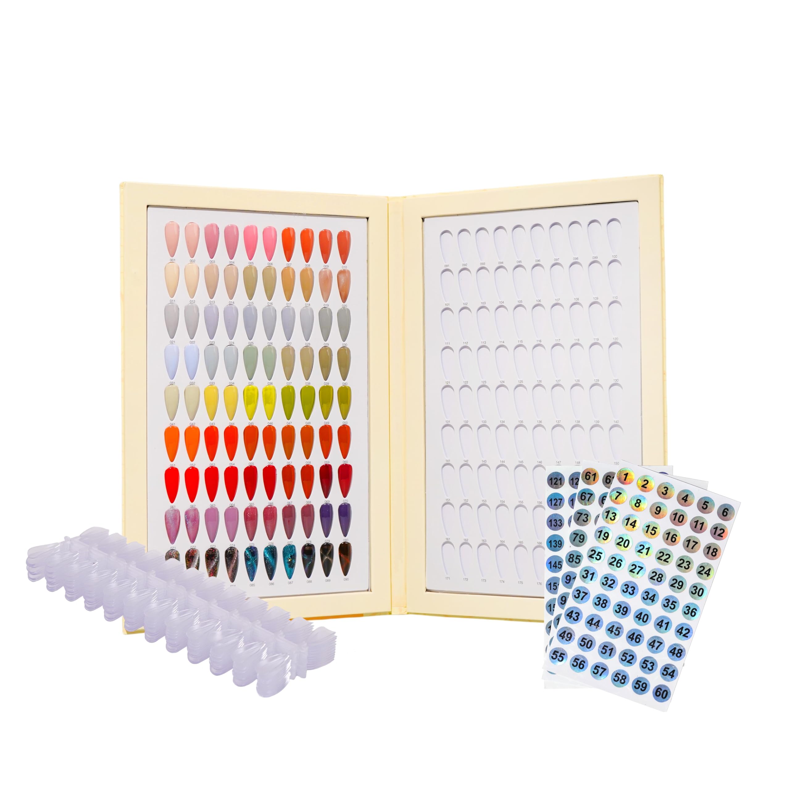 Open Acycoin2A nail display chart with color swatches
