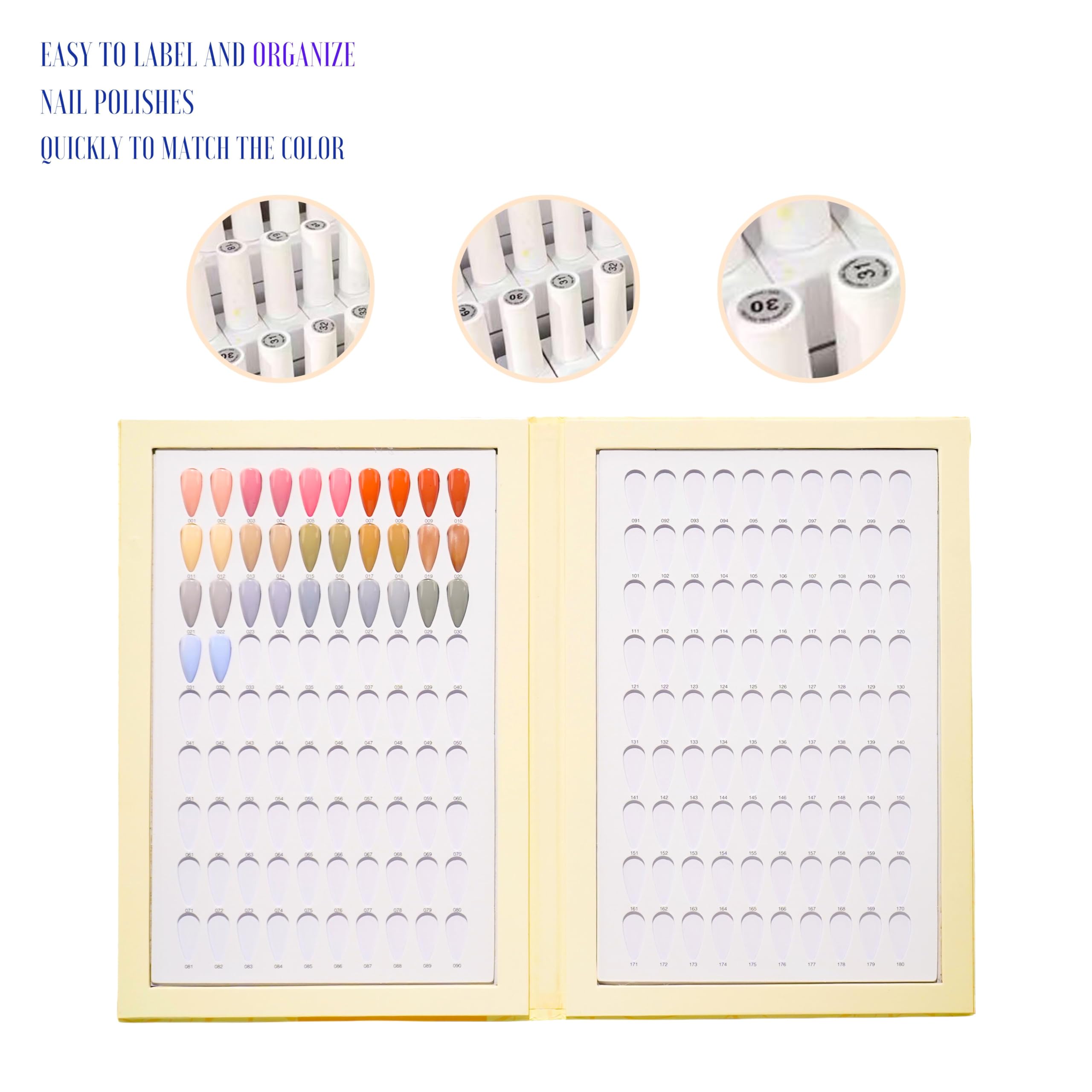 Acycoin2A nail display book with 240 included nail tips