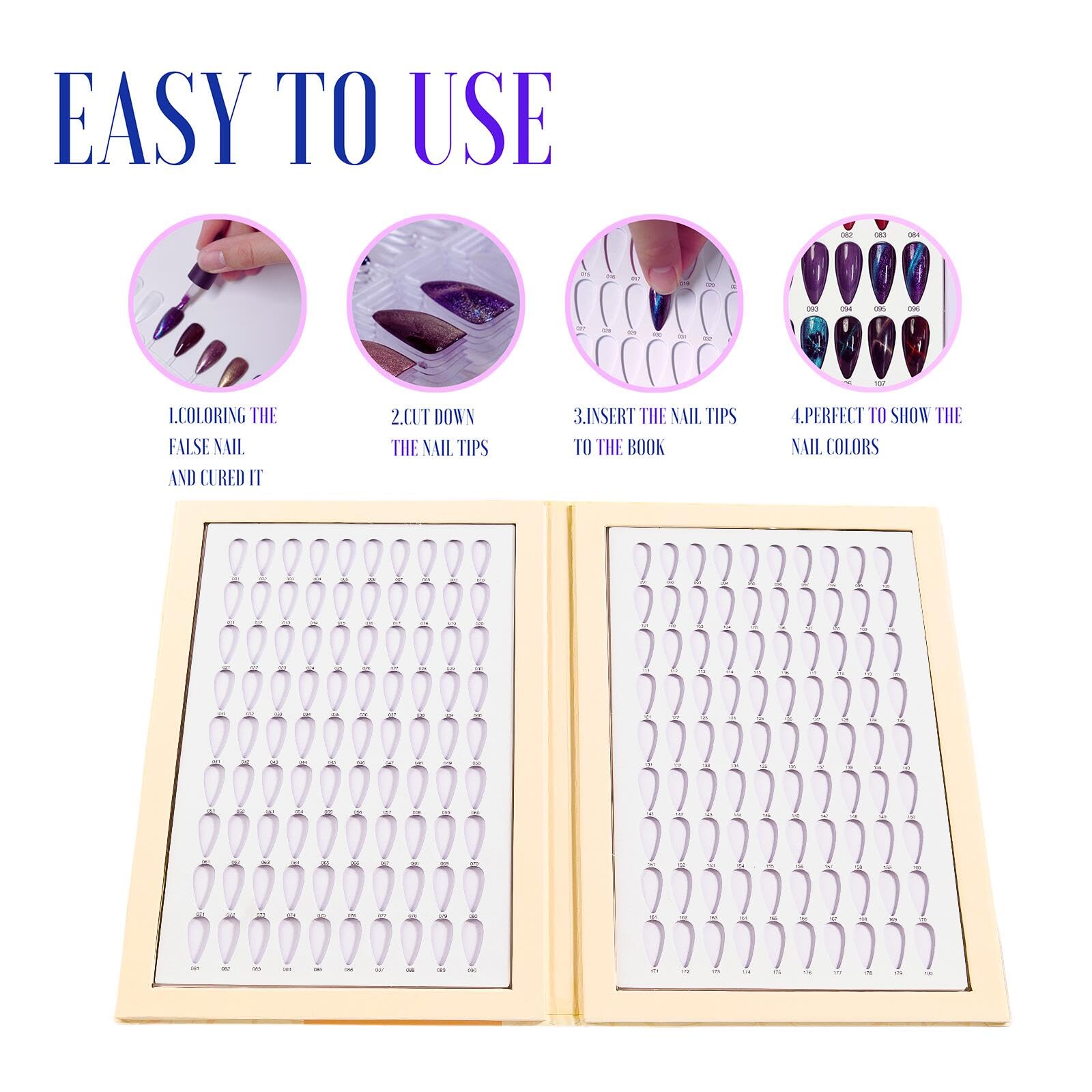 Close up of Acycoin2A nail swatch card slots
