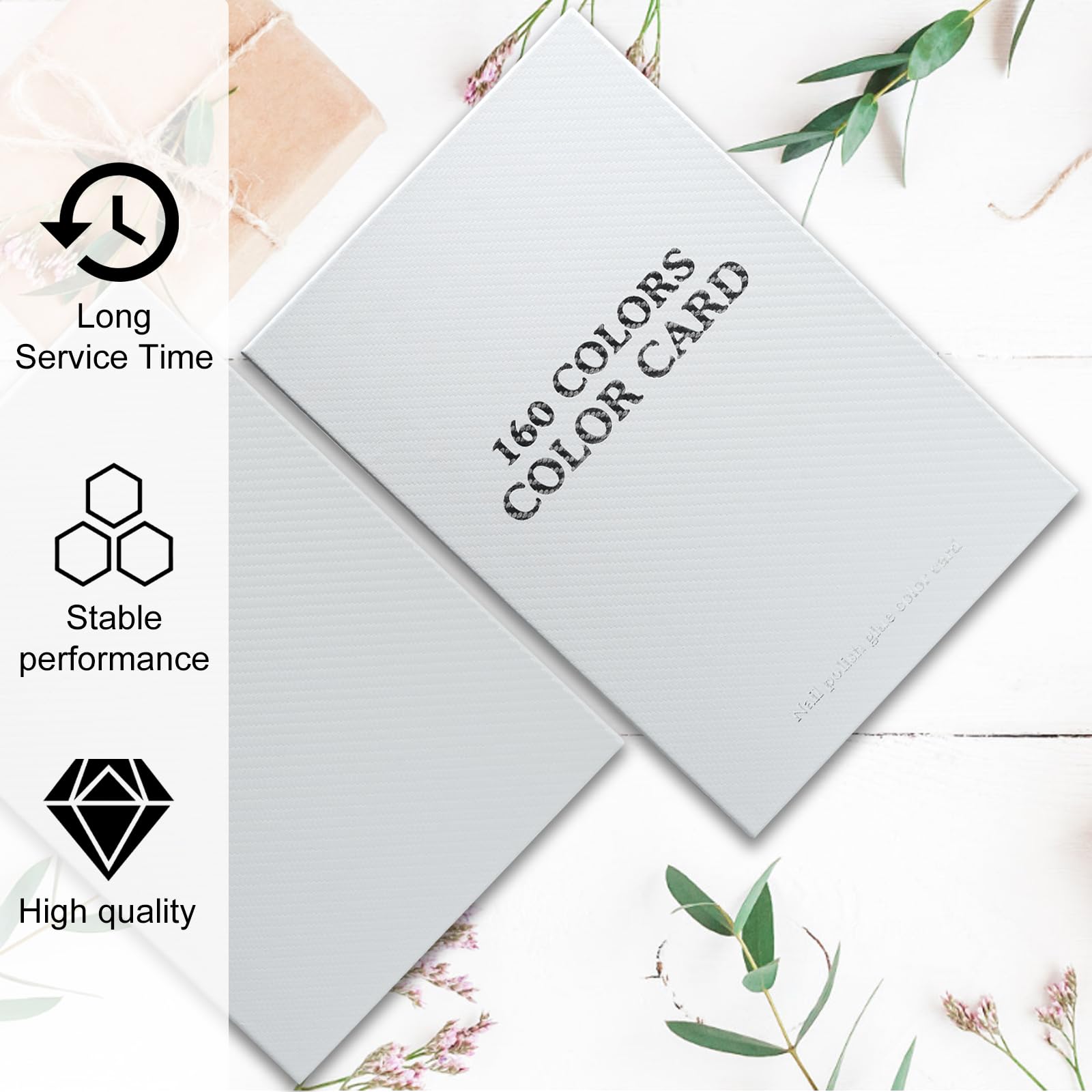 Professional salon gel polish display book with practice tips
