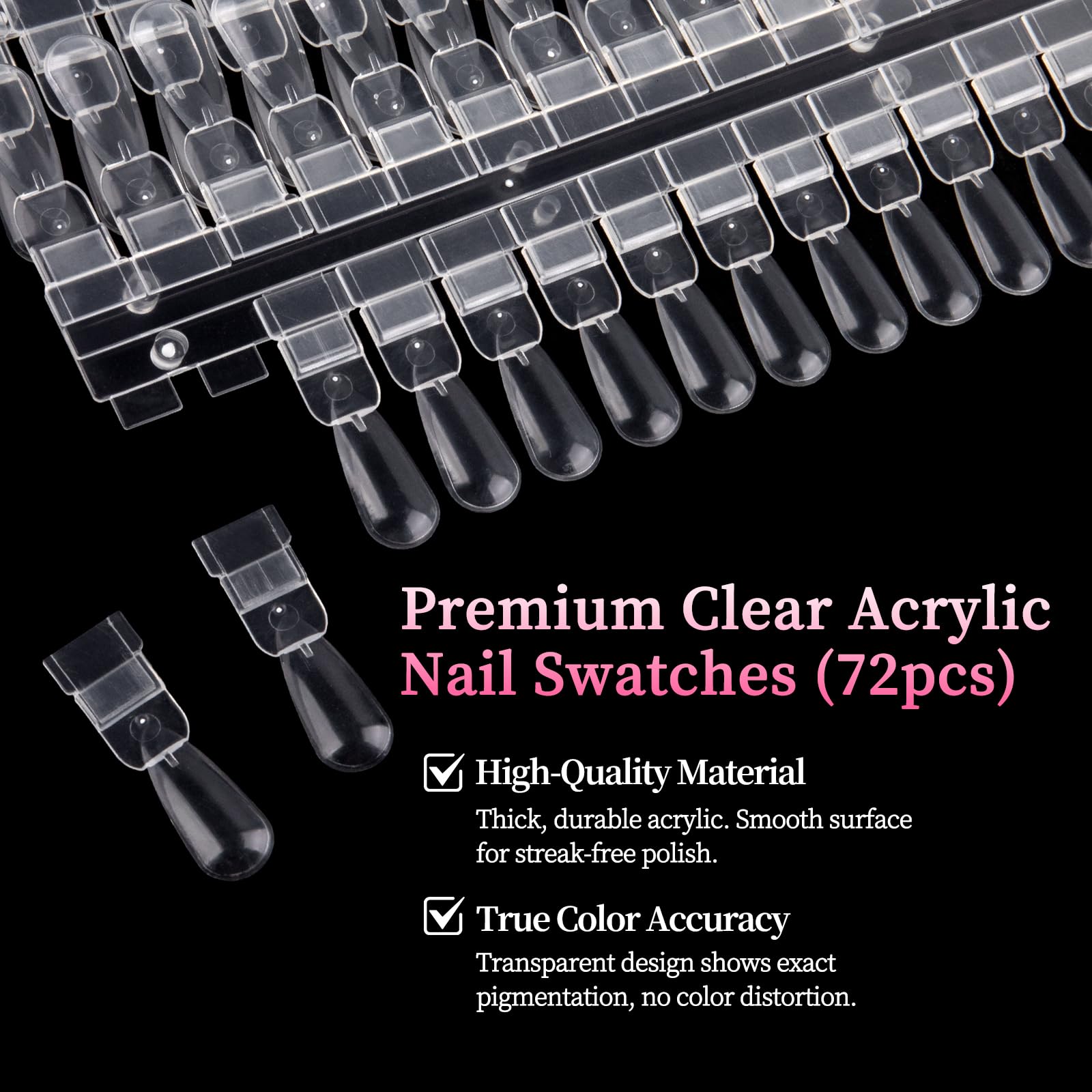 Double layer nail polish display palette with numbered tips