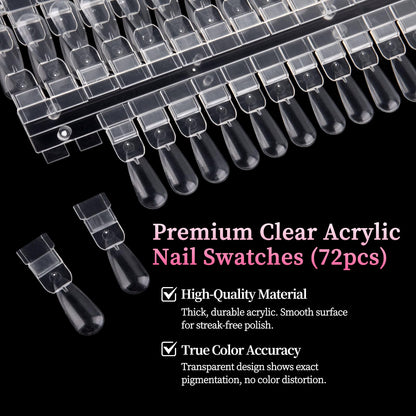 Double layer nail polish display palette with numbered tips