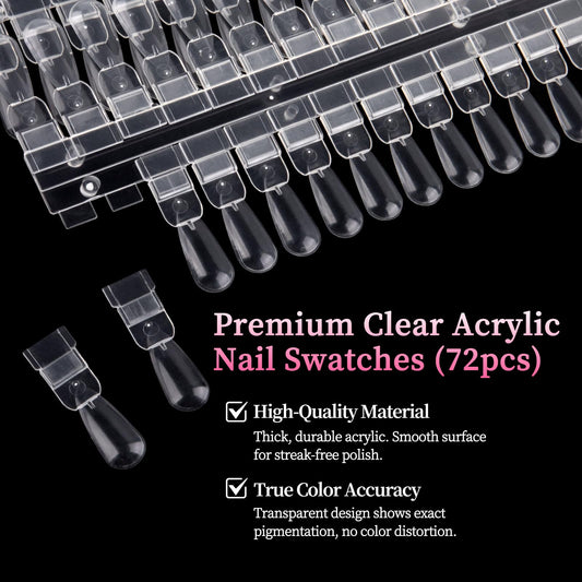 Double layer nail polish display palette with numbered tips