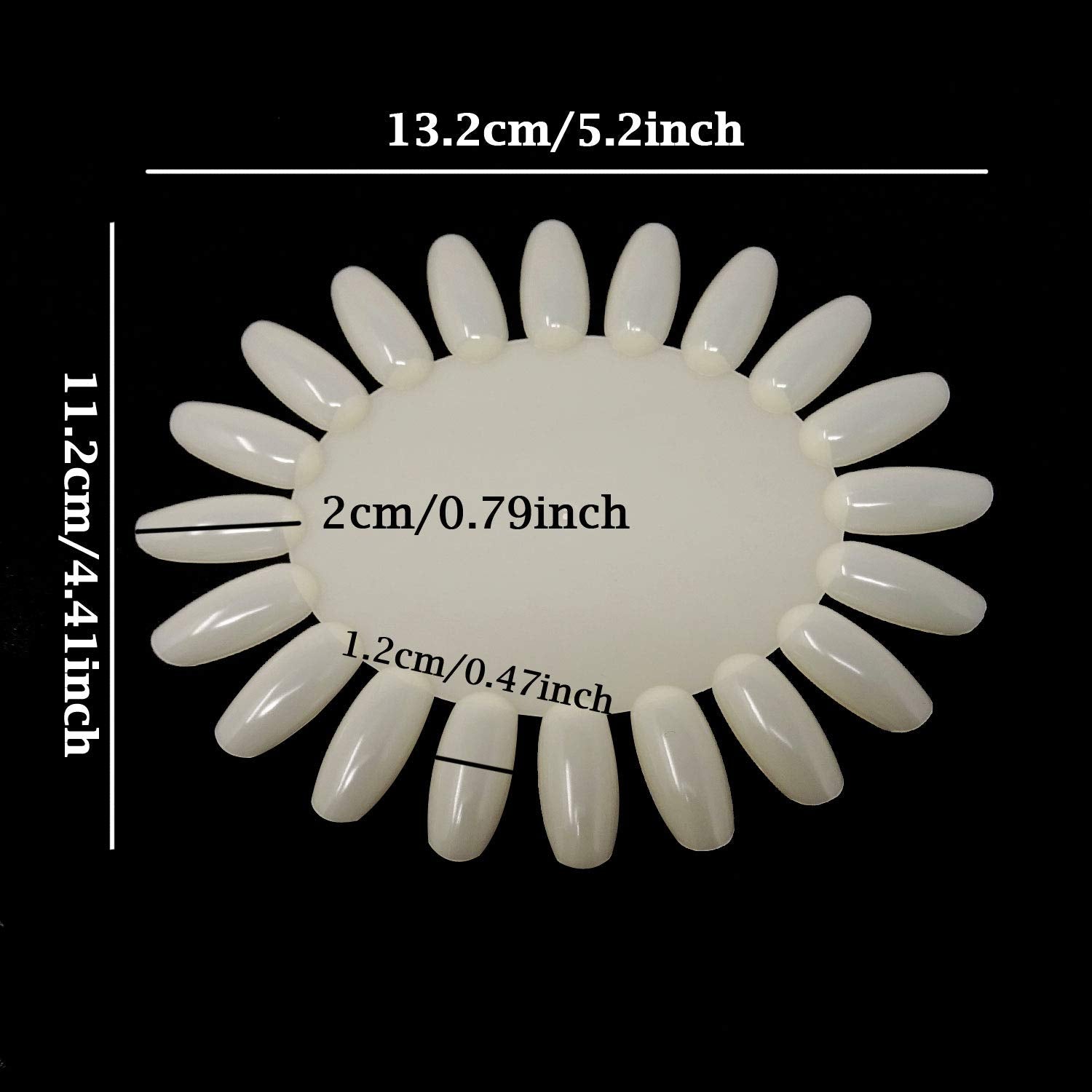 Close up of Honbay 20 tip nail art display wheel
