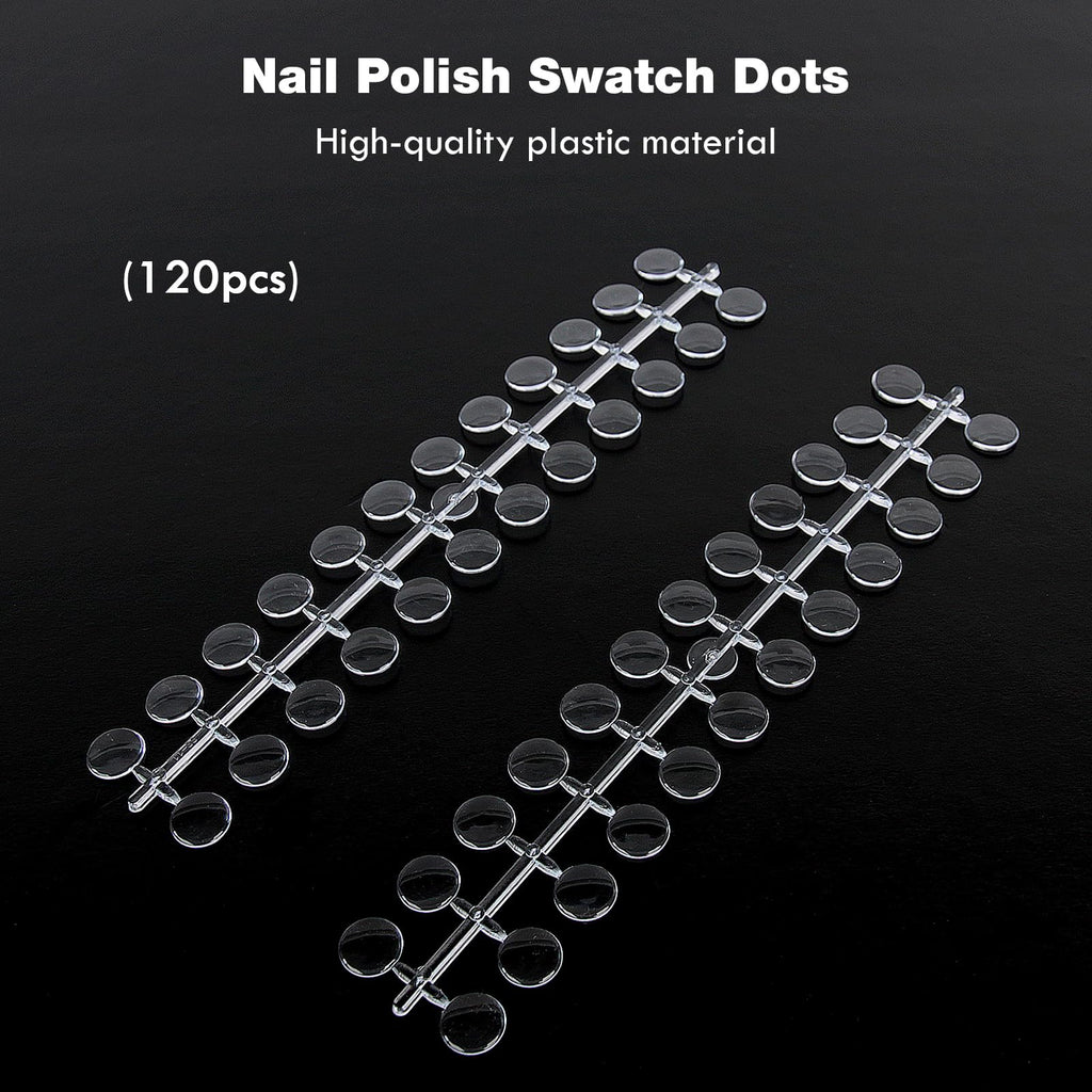 Clear round nail display tips for gel polish color charts