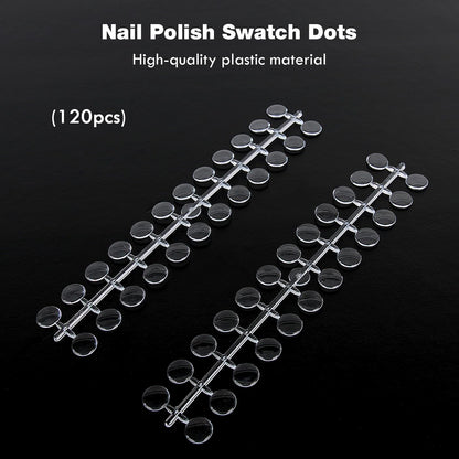 Clear round nail display tips for gel polish color charts