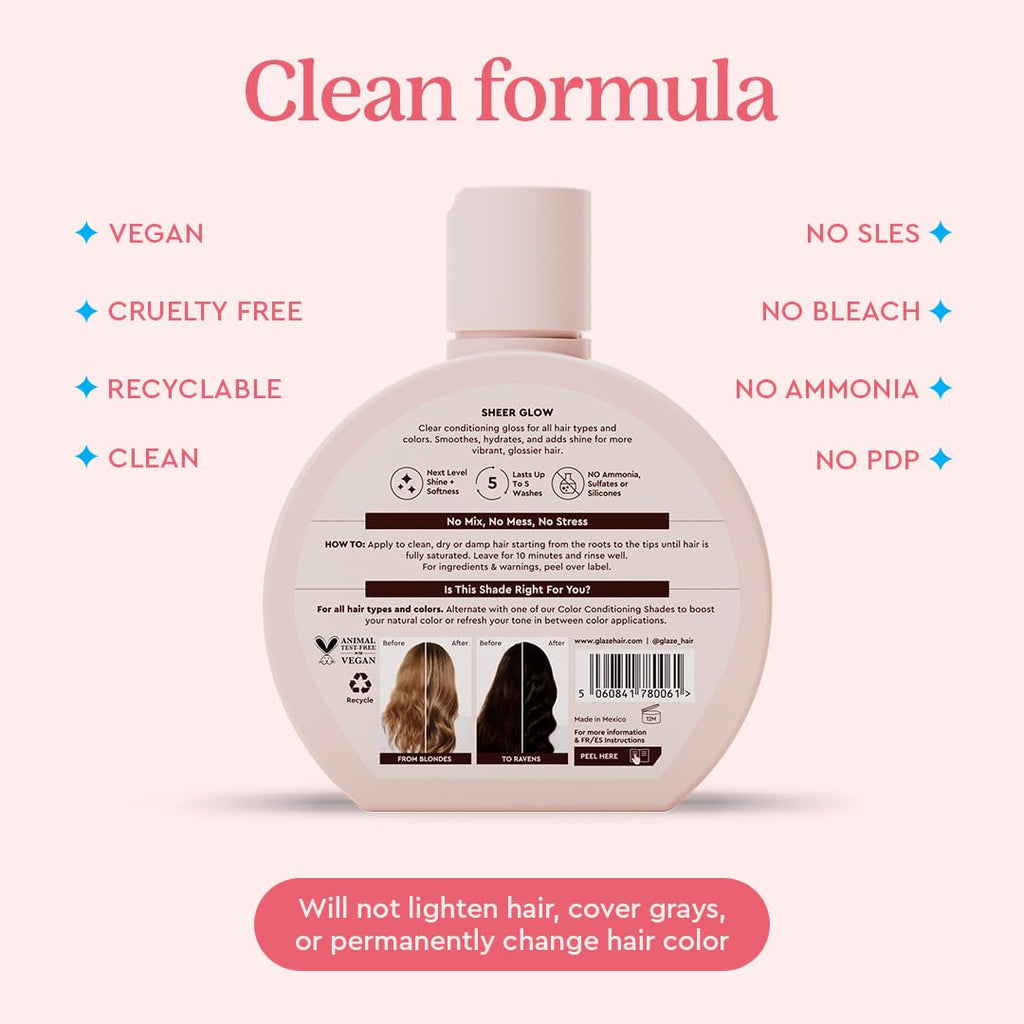 Glaze Supergloss Sheer Glow 6.4 Fluid Ounce bottle side view