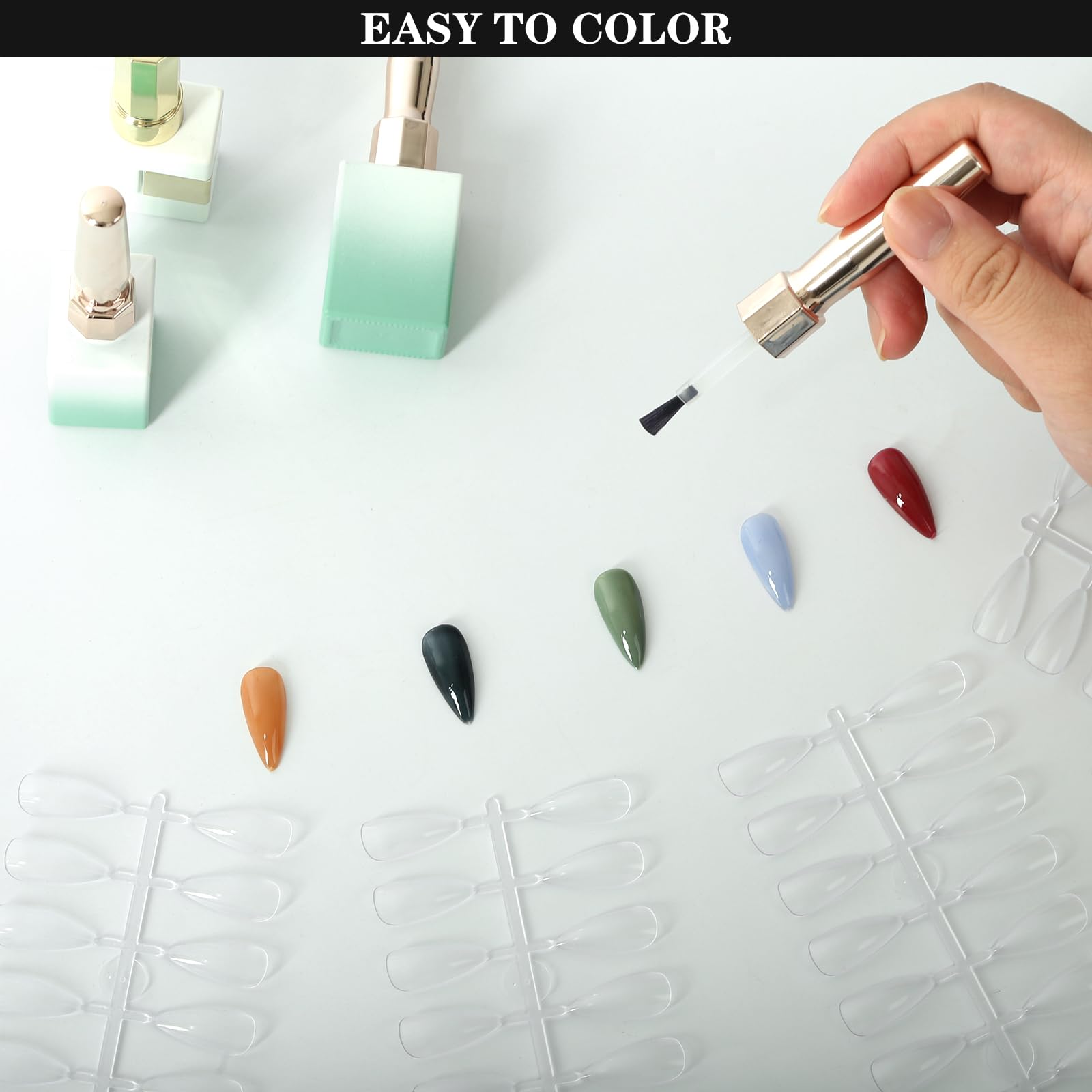 480 count acrylic nail practice tips for salon and home use