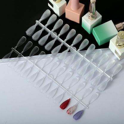 Durable acrylic false nail tips for nail technician practice