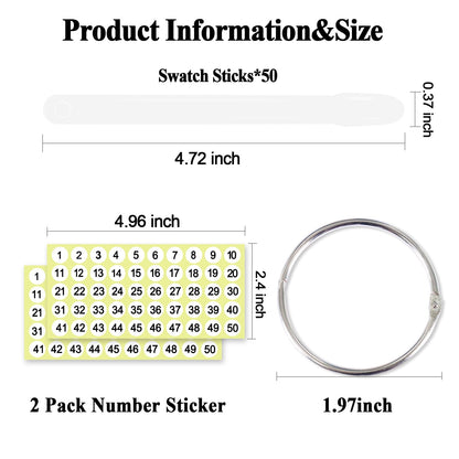 Clear plastic nail art swatch sticks for color display