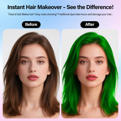 4.06 fluid ounce green hair color spray can