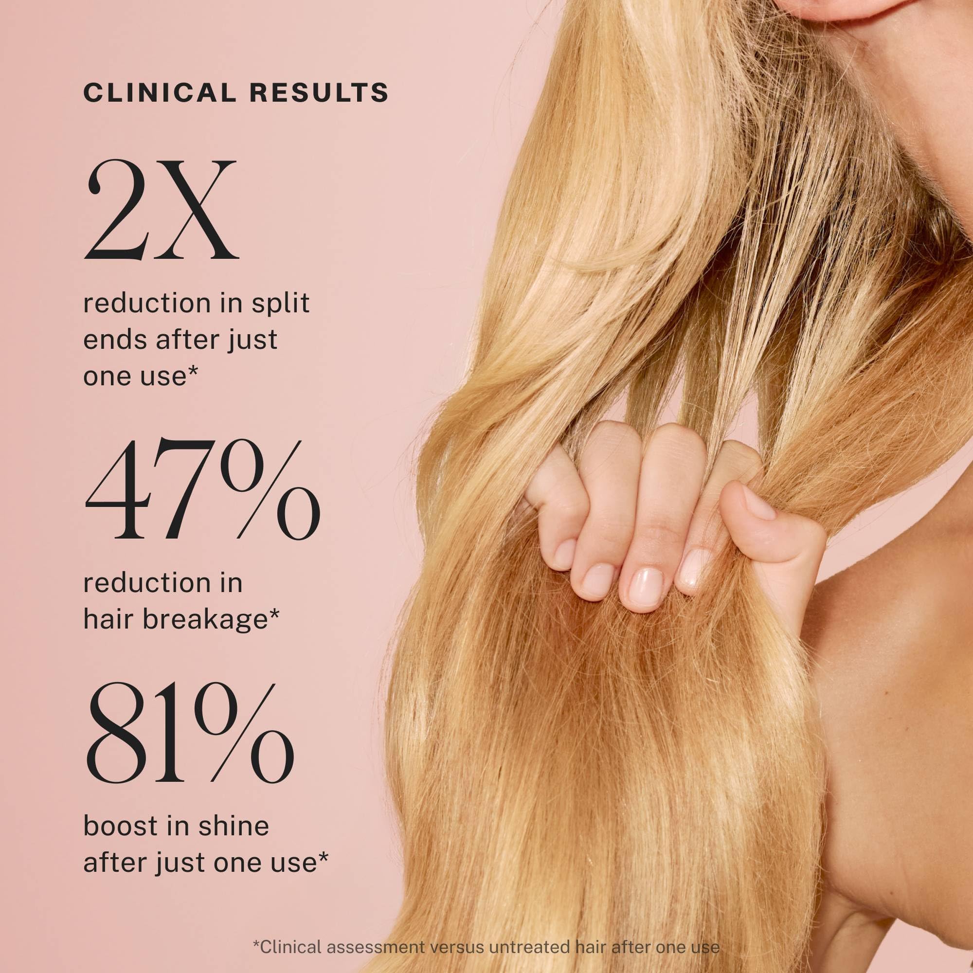 Model with shiny hair after using JVN bond repair treatment