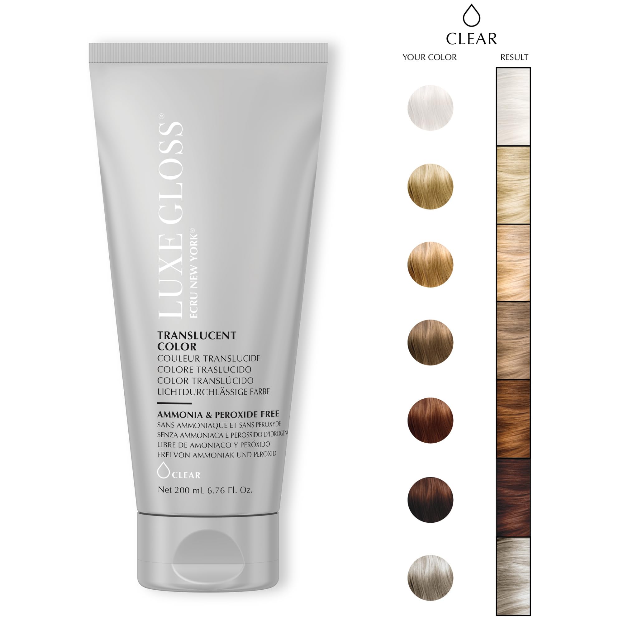 Professional hair gloss treatment 200 ml packaging