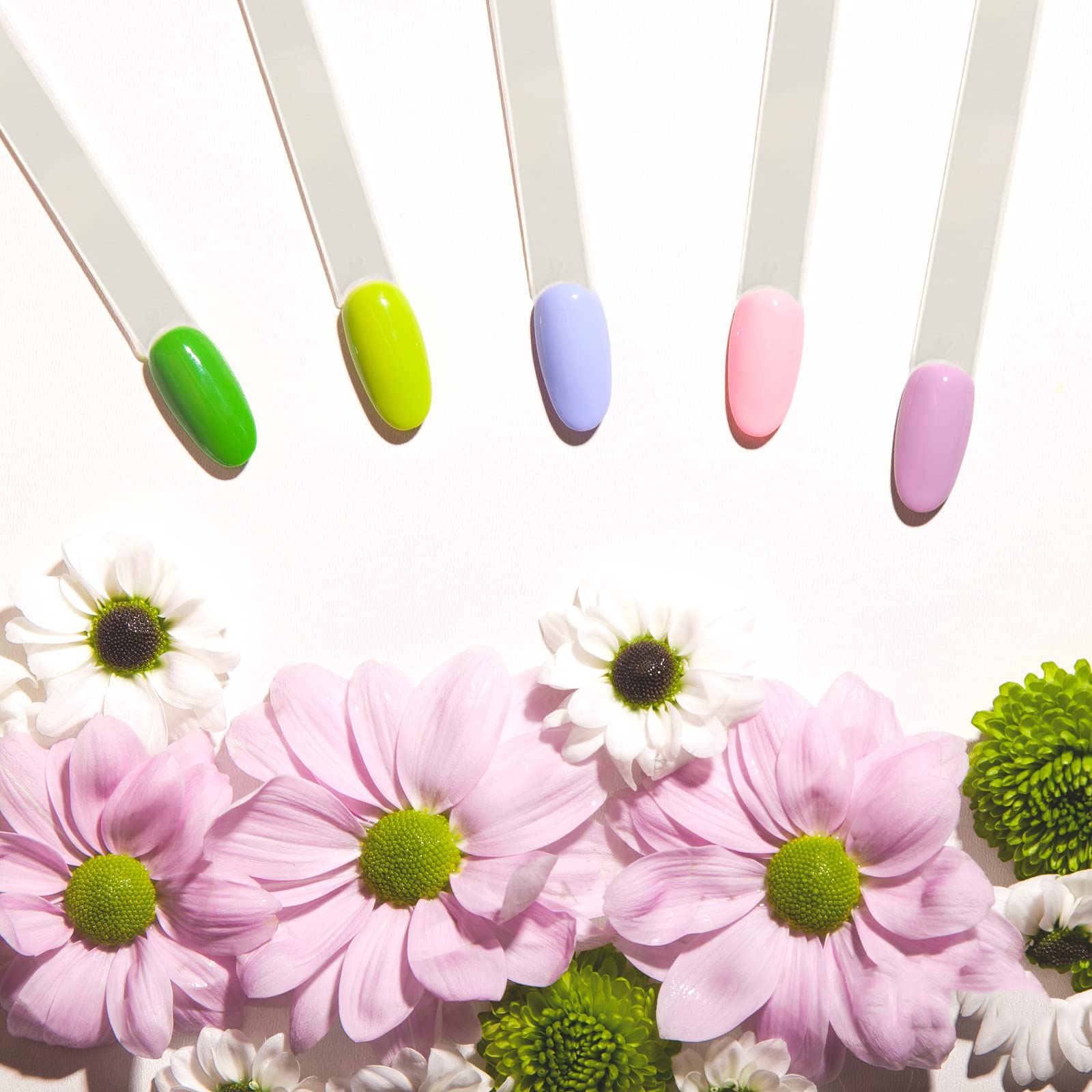 Transparent false nail sample sticks for professional salon display