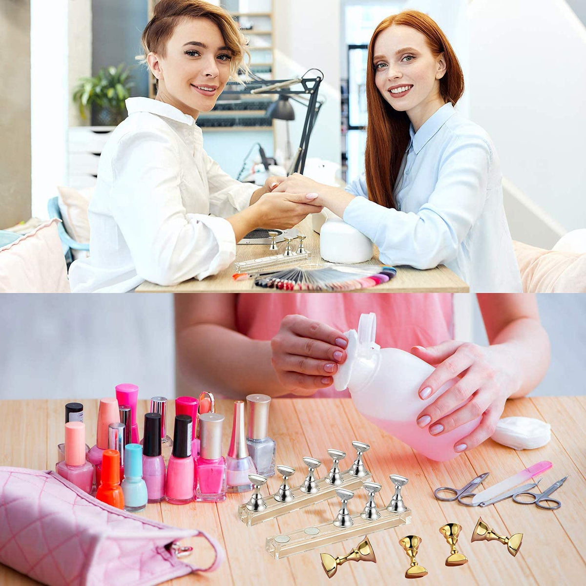 Lenlorry branded nail practice stand set for home DIY manicure