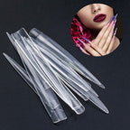Transparent XXL nail tips for professional acrylic work
